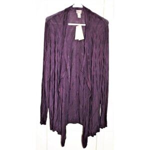 Easywear by Chico's XL Norwood Long Sleeve Jacket Purple Spice New with Tags